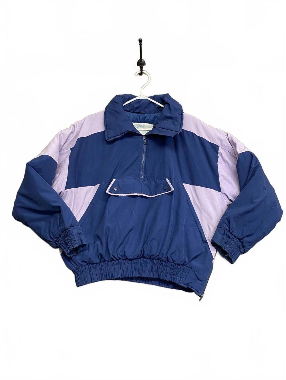 Vintage Y2K Canada North Men's Navy and Lilac Ski Jacket Size XXL
